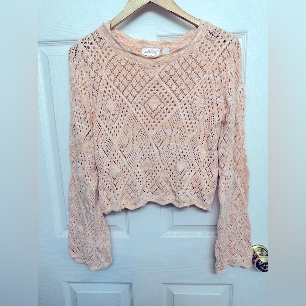 Willow & Root Diamond Pointelle Sweater